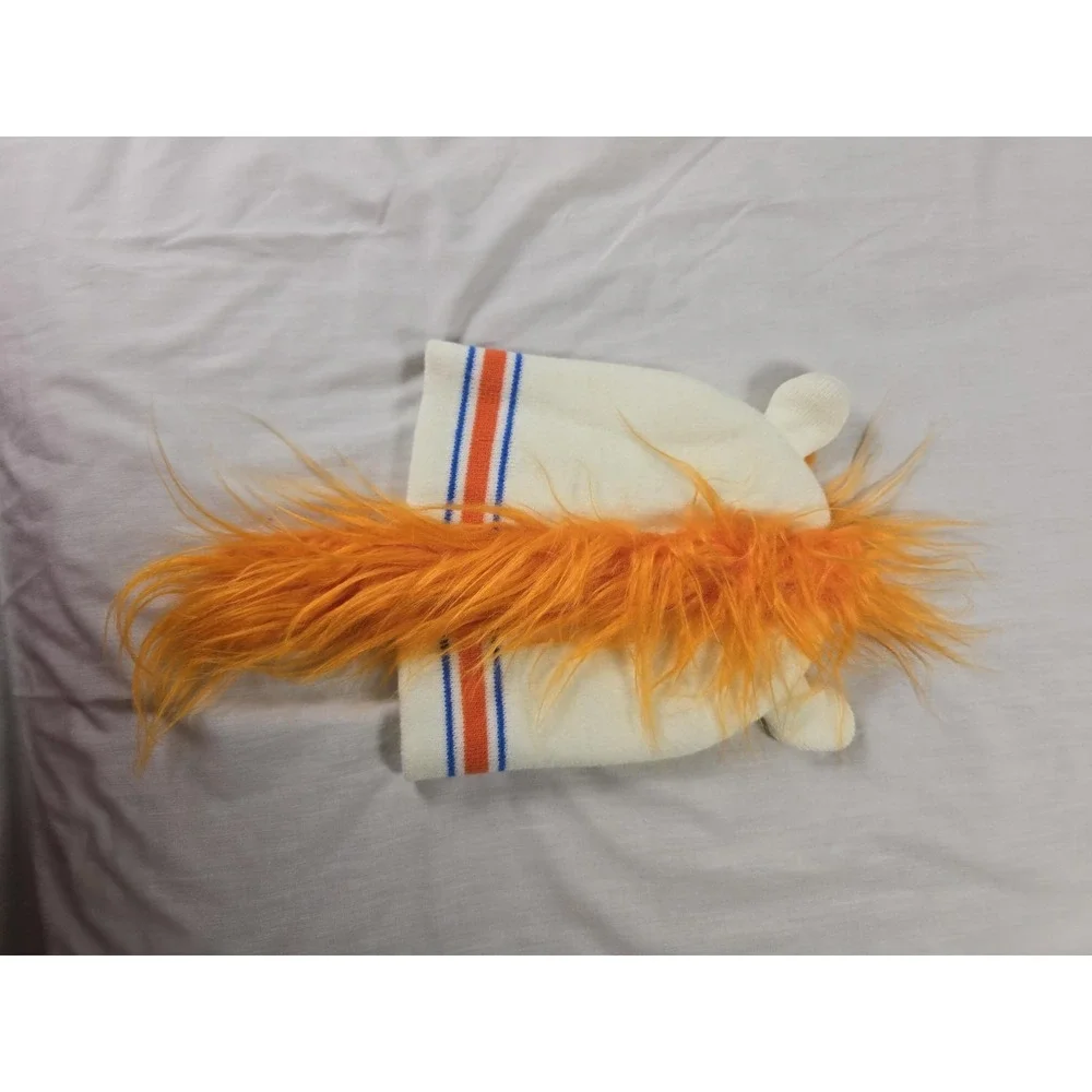 Denver Broncos Beanie Hat Cap Boys One Size White NFL Football BDA Sports Mohawk